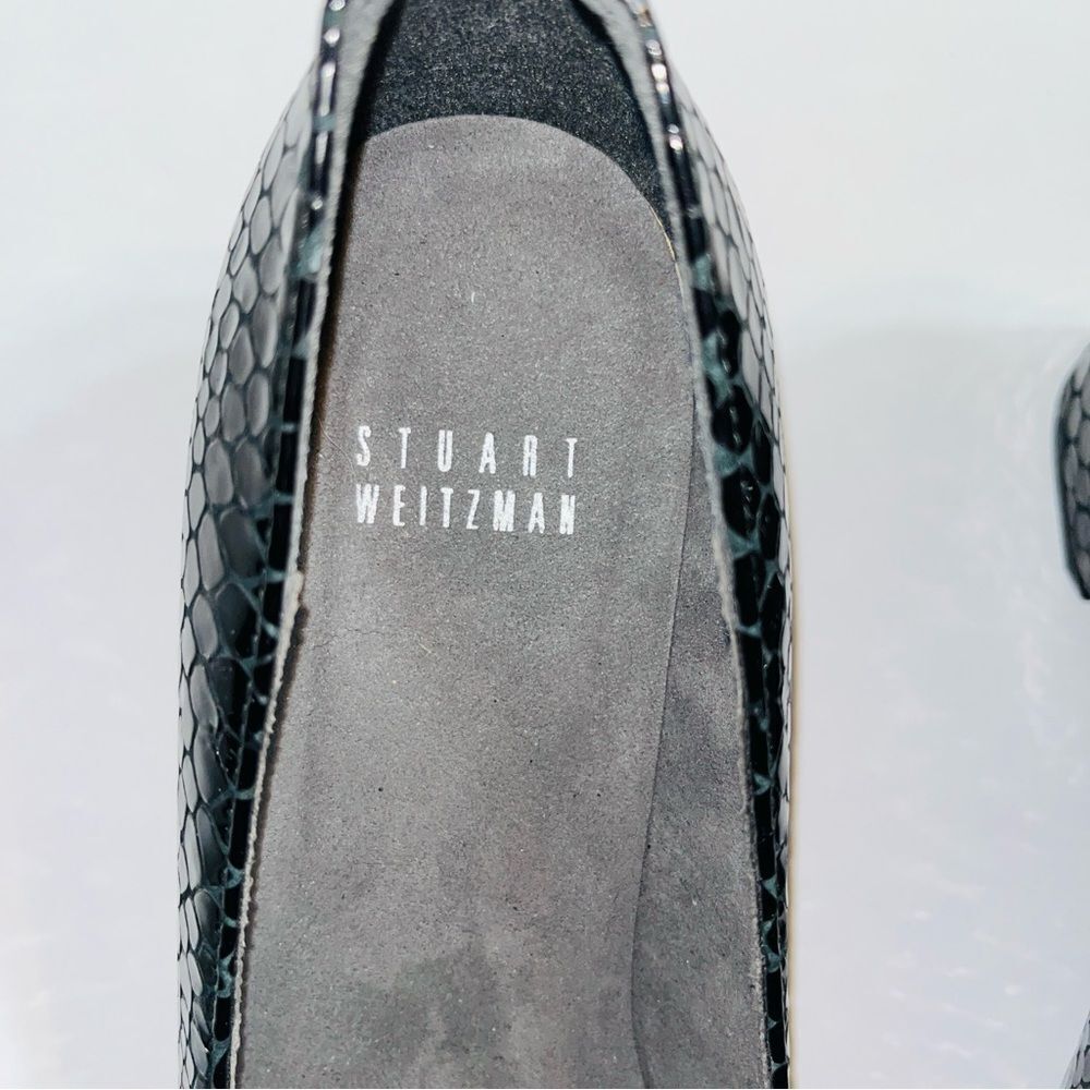 Stuart Weitzman / Snake Embossed Patent Leather P… - image 7